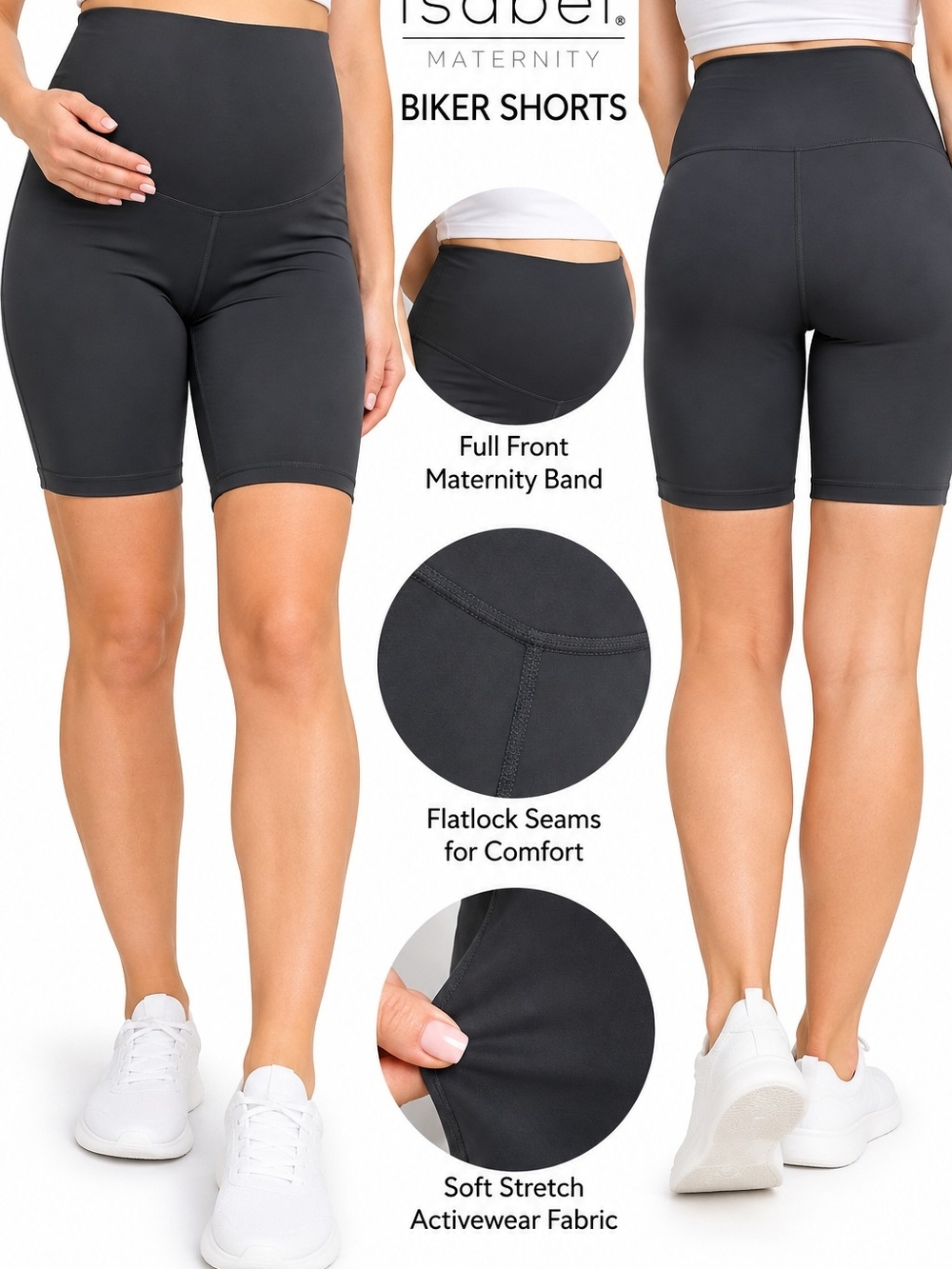 Isabel Maternity by Ingrid & Isabel Black Biker Shorts